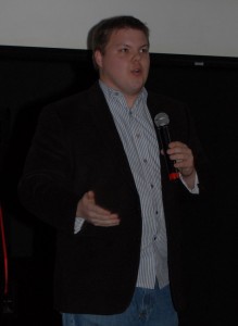 Evan Carroll speaking at Ignite Raleigh